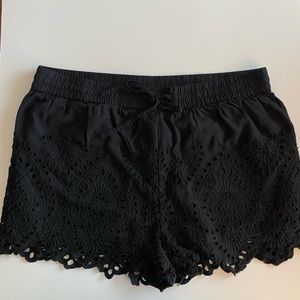 Topshop Women’s Black Shorts-10